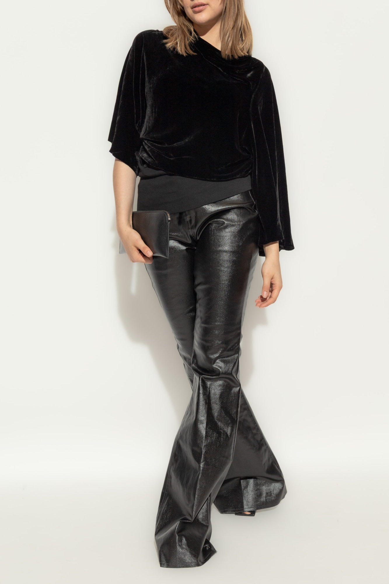 Rick Owens Velvet top with decorative neckline | Women's